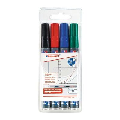 Whiteboardmarker 250 schwarz/rot/blau/grün Strichbreite 1,5-3 mm Rundspitze