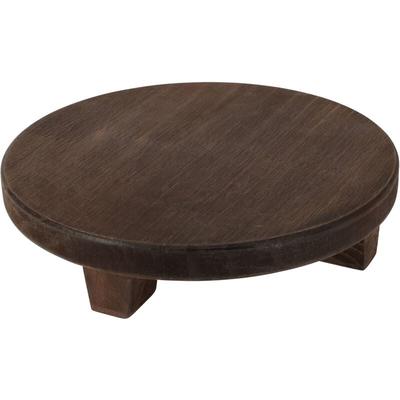 Holz Blumenteller braun - 32 cm / groß - Pflanzenständer mit 4 Füßen - Deko Pflanzenteller Image