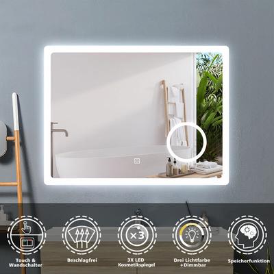Acezanble - Badspiegel Wandspiegel led Badezimmerspiegel Touch Beleuchtung