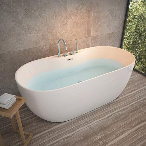 Badewanne mit Armatur leni - 170 x 80 cm Badewanne Acryl-Badewanne Badewanne-Mit-Armatur - Home