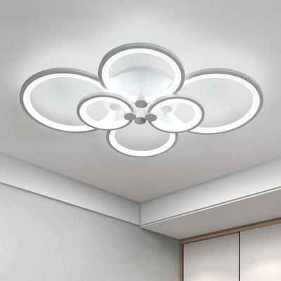 Goeco - led Deckenleuchte Modernes Design Kreis Ringe Deckenlampe 80W Kaltweiß 6000K Für Wohnzimmer Image