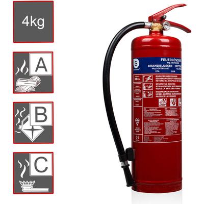 Pulverfeuerlöscher, Brandklassen a, b, c, Manometer, 4kg