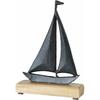 Spetebo - Deko Aufsteller Segelboot - 22cm - Mango Aluminium Tisch Fenster Dekoration Boot