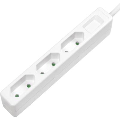 LPS229 Steckdosenleiste 3fach Weiß Konturenstecker 1 St. - Logilink Image