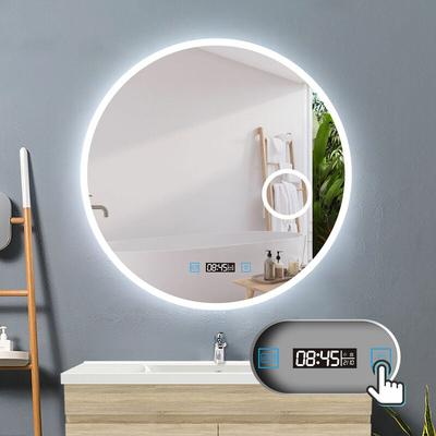 Acezanble - led Rund Spiegel Badspiegel mit Beleuchtung Badspiegel Badezimmerspiegel Touch 70cm