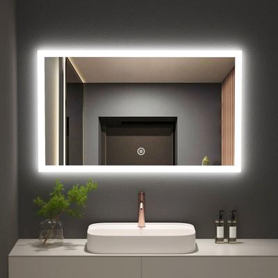 Badspiegel mit Beleuchtung 100x60 Badezimmerspiegel 3 Lichtfarbe led Energie Wandspiegel mit