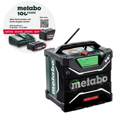 Metabo - Akku Baustellenradio rc 12-18 32W bt dab+ 12-18V ohne Akku/Ladegerät