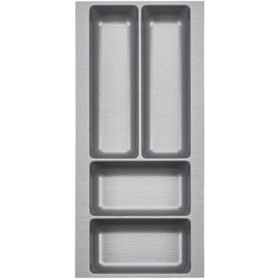 Orga-box 2 Besteckeinsatz Tiefe 462 mm für Nobilia Küchen Canvas-Struktur silbergrau Image