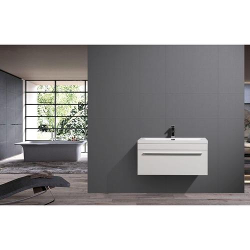 Badmöbel-Set T900 Weiß mit Einbauwaschbecken
