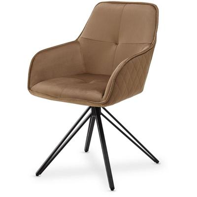 Drehstuhl Clyde mit Armlehne - Stoff Bezug - Esszimmerstuhl modern - Polsterstuhl Esszimmer - 120 Image