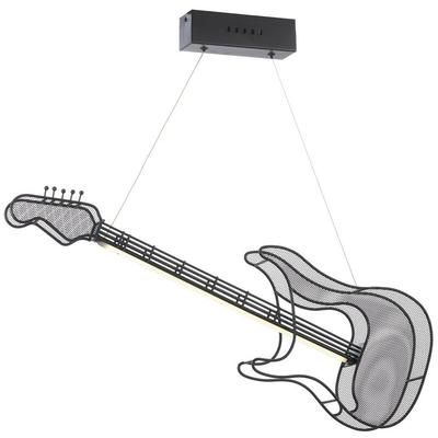 Rock Gitarren-integrierte LED-Pendel-Deckenleuchte, schwarz - Onli