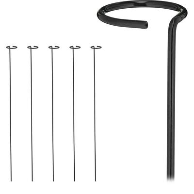 Pflanzstäbe Metall, 6er Set, Rankstäbe mit Ring, Metallstäbe Garten, Rankhilfe Stäbe, 80 cm lang, Image