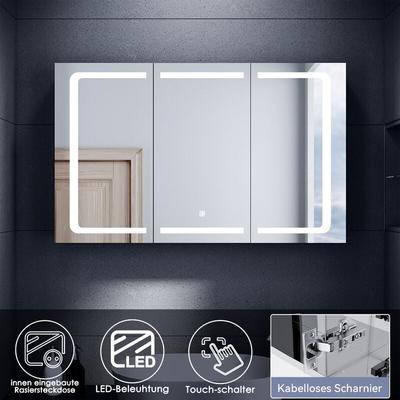 Sonni - led Spiegelschrank Badezimmerspiegel 3 türig Edelstah Spiegelschrank led mit Beleuchtung Image