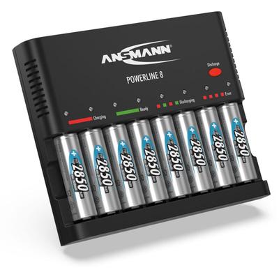 Akku Ladegerät für 1-4 aaa,aa NiMH Akkus inkl. 8x aa 2850er aa - Ansmann Image