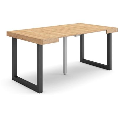 Ausziehbarertisch, Multifunktionaler ausziehbarer, 160, Für 8 Gäste, Massivholz Beine, Moderner Image