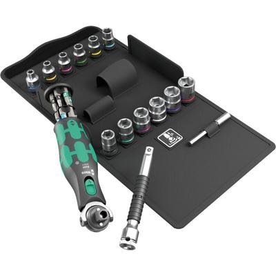 Wera 8009 Zyklop Pocket Set 3 Knarre mit integriertem Bit-Magazin, 27-teilig