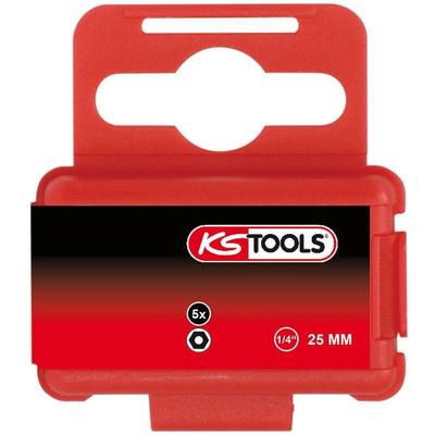 Kstools - 1/4' Bit Innensechskant,Bohrung,25mm,1/4',5er Pack Image