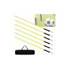 Naizy - Slalomstangen Fussball Trainingszubehör 1,8m 6pcs-Set Hürdenstangen mit Erdspieß &