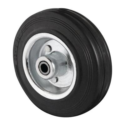Ersatzrad Rad-Ø 200 mm Tragfähigkeit 205 kg Vollgummi schwarz Achs-Ø 20 mm Nabenlänge 59 mm Image