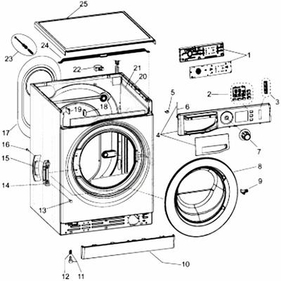 Ersatzteil - Vollständiges Bullauge (Kennung 8) - - bauknecht, ariston hotpoint