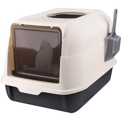 Haloyo - Faltbare Katzentoilette mit Schublade und Deckel ®,Katzenklo mit Ausziehbares Tablett,mit