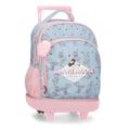 Joumma Disney Minnie American Darling Rucksack, kompakt, 2 Räder, Blau, 32 x 43 x 21 cm, Polyester, 28,9 l, blau, Kompakter Rucksack mit 2 Rädern