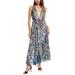 Peppermint Adelia Silk Maxi Dress - Blue - Johnny Was Dresses