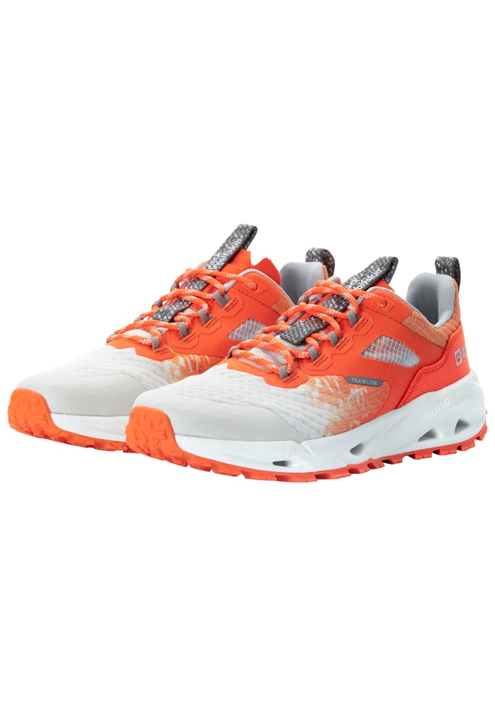 Wanderschuh JACK WOLFSKIN "PRELIGHT PRO VENT LOW W", Damen, Gr. UK75-EU41, Normalschaft, orange (digital, orange), Main Material 100% Polyamide Second Material Sole 100% Rubber/ EVA, Schuhe Wanderschuh