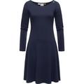 A-Linien-Kleid RAGWEAR "Appero", Damen, Gr. XXL (44), Normalgrößen, blau (navy), Material: 70% Baumwolle, 30% Polyester, Basic, A-Linie ca. Mitte Oberschenkel, Rundhals, Langarm Ärmel ohne Ärmelschlitz abgesteppte Kante, Kleider, Stylisches...