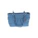 Coach Factory Leather Shoulder Bag: Pebbled Blue Solid Bags