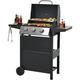 Syngar 3-Burner Propane Gas Grill Stainless Steel BBQ Grill with Thermometer for Outdoor Party Camping