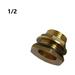 2PCS 1/2 or 3/4 Brass Water Tank Connector Rain Barrel Rain Buckets Connection