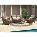 LEAF 11-Piece Retro Patio Furniture Sets with All-Weather Rattan Outdoor Sofa Set for 5 and Six-seat Patio Dining Set