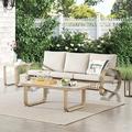 Furniture Outdoor Sectional Conversation Sofa Set Collection 5-Piece Aluminum Cushioned Chair Set Patio Furniture for Indoor/Outdoor Use (Coffee Table + Loveseat)