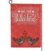 Wellsay Garden Flag Double Sided Valentines Two Lovely Birds Fade Resistant Yard Flag Durable Banner Indoor Outdoor Home Decor 28x40 Inch