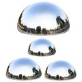 4 Pcs Summer Garden Lawn Reflective Ball Stainless Steel Ground Decoration Set Parkland Sphere Globe Mirror Mirrors Gazing Balls