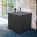 Waroom Outdoor Patio Wicker Storage Deck Box 100gal Waterproof Deck Bin with Lid(29x29x29inch) Black