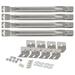 LLDI Bbq Universal Stainless Steel Burner Set 4 Pcs for Gas Grill 35-42cm Hole 11mm