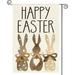 Happy Easter Polka Dot Rabbit Garden Flag 28x40 Inch Double Sided Outside Love Heart Bunny Bow Yard Outdoor Decoration