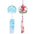 2 Pcs Glass Wind Chimes Ornament Decorative Wind Chime Vintage Wind Chime Home Decor Outdoor Wind Chimes Wind Bells