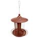 Anuirheih Clearance Bird Feeder for Outdoors Hanging 2 in 1 Metal Bird Feeder Large Capacity Seed Bird Feeder for Outside Garden(9.4x7.1inch)