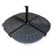 Four Seasons Courtyard 32 Pound Cross Base for Offset Umbrella Black