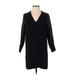 Maje Casual Dress - Shift V Neck 3/4 sleeves: Black Dresses - New - Women's Size Small