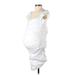 Artelier Nicole Miller for A Pea in the Pod Casual Dress - Bodycon Plunge Sleeveless: White Solid Dresses - Women's Size 0 Maternity