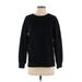 Mondetta Sweatshirt: Black Solid Tops - Women's Size Small