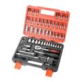 Carevas Wrench socket Socket Tools Set Drive Screwdriver Kit Case Car Bike Set Case Car Wrench Socket Tools 53pcs Screwdriver Kit Combination 1/4-inch Drive Screwdriver Socket Set Case Drive Socket