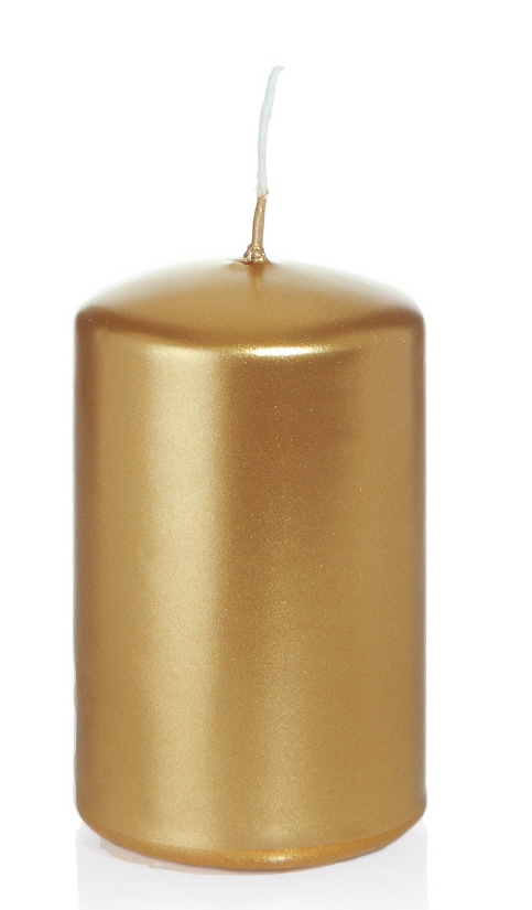 Wiedemann Kerzen Stumpenkerzen Gold 100 x Ø 48 mm, 8 Stück Image