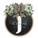 Initial Last Name Year Round Front Door Wreath 2024 New Welcome Sign Garland Personalized Creative 26 Letter Farmhouse Wreath
