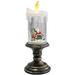 Battery Operated Lighted Flameless Candles Christmas Snow Globe Candle Light Swirling Water Glittering Spinning Candles for Home Decoration(Santa)