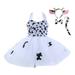 Bjutir Cute Dresses For Girls Kids Party Cartoon Dogs Dress Accessory Outfit Set